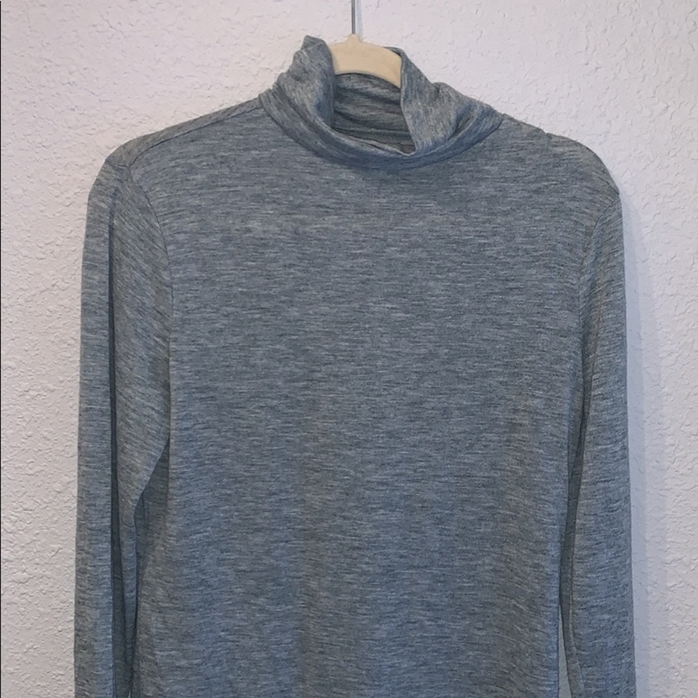Teal turtleneck